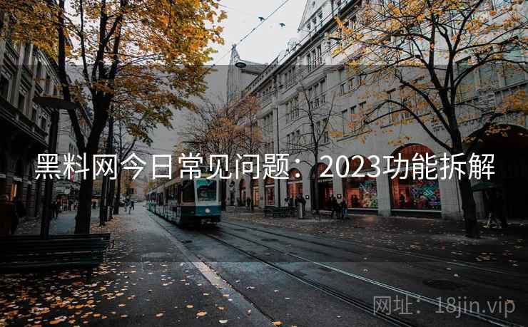 黑料网今日常见问题：2023功能拆解