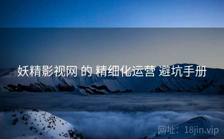 妖精影视网 的 精细化运营 避坑手册