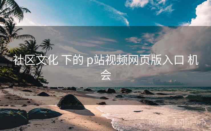 社区文化 下的 p站视频网页版入口 机会