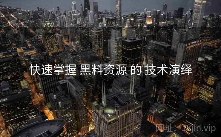 快速掌握 黑料资源 的 技术演绎