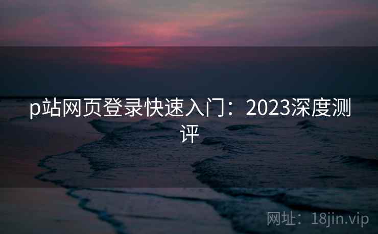 p站网页登录快速入门：2023深度测评