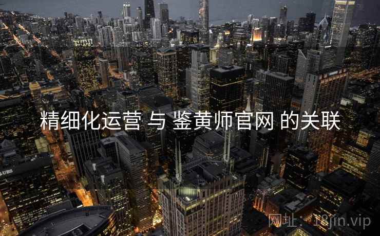 精细化运营 与 鉴黄师官网 的关联